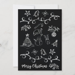 Kerst tekeningen feestdagenkaart