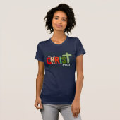 Kerst Tekst Prettig Kerst mis Christen T-shirt (Voorkant volledig)