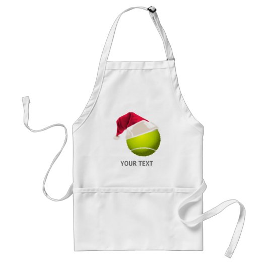 Kerst Tennis Bal Sinterklaas Hoed Standaard Schort (Voorkant)