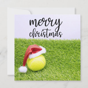 Kerst, tennisbal en kerstbal feestdagenkaart
