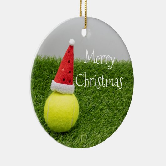 Kerst, tennisbal en kerstbal keramisch ornament (Rechts)