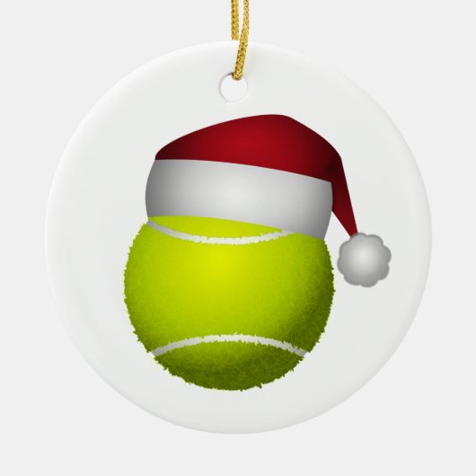 Kerst Tennisbal Keramisch Ornament (Voorkant)
