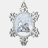 Kerst Terriers Westie & Yorkie Ornament (Rechts)
