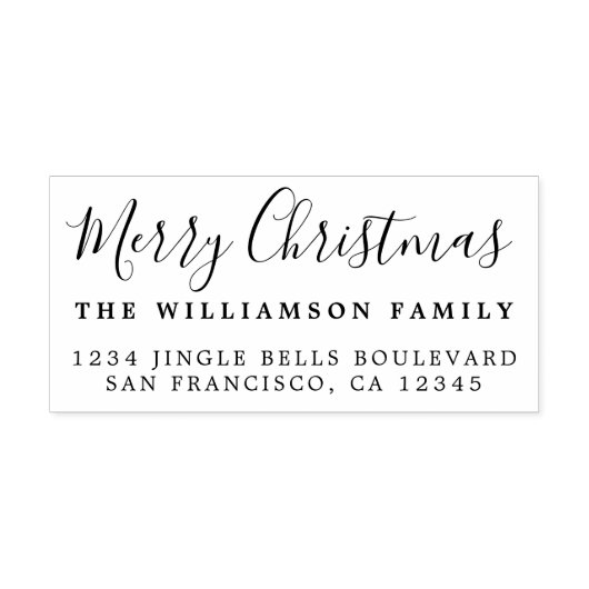 Kerst terugkeeradres  zelfinktende stempel (Design)