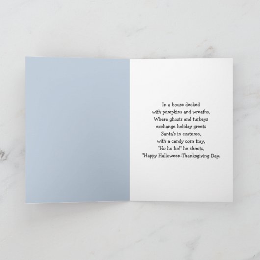 Kerst Thanksgiving en Halloween Feestdagen Kaart (Binnen)