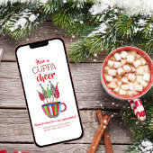 Kerst Thee Cuppa Cheer Vakantie Feestdagenkaart