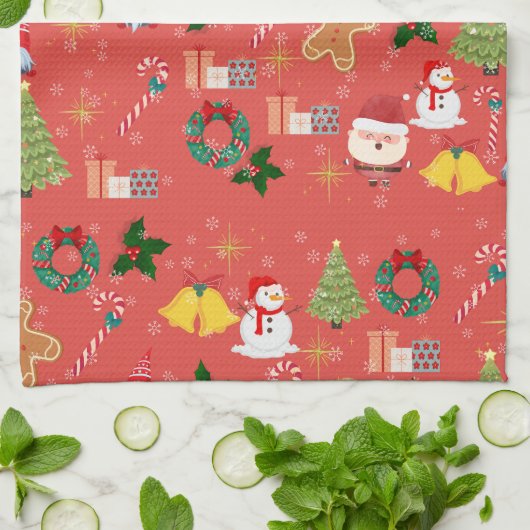 kerst theedoek (Gevouwen)
