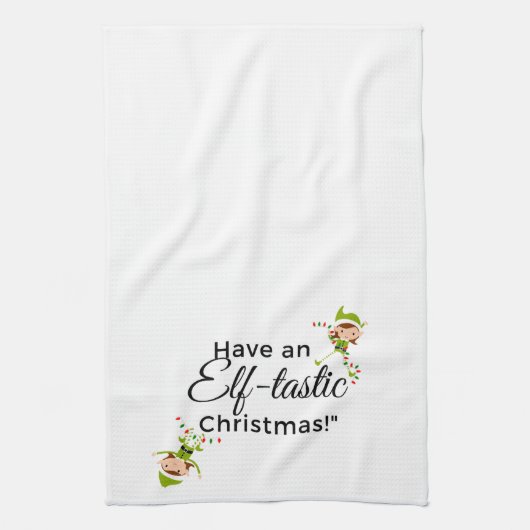 Kerst Theedoek - Elf Tastic 2 (Verticaal)