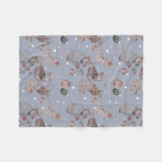 Kerst Thema baby fleece deken (Voorkant (Horizontaal))