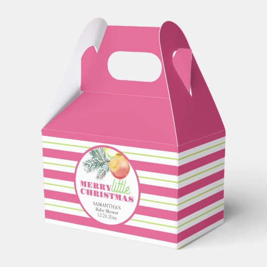 Kerst Thema Baby shower Favor Boxes Bedankdoosjes (Voorkant Zijde)