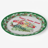 Kerst thema camping papieren bordje (Gekanteld)