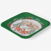 Kerst thema camping papieren bordje (Gebogen)