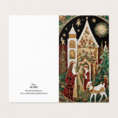 Kerst Thema Dorp mozaïek gebroken glas Kaart (Buitenkant ongevouwen)