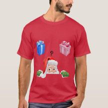 Kerst thema Gender Reveal Tshirt voor mannen