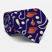 Kerst thema golf stropdas (Opgerold)