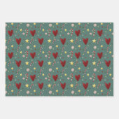 Kerst Thema Hand-getekend Naadloos Patroon Inpakpapier Vel (Voorkant 3)