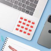 Kerst Thema Heet Chocolade Decoratie Sticker (Laptop met iPhone)