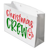 Kerst Thema: Kerst Crew Groot Cadeauzakje (Achterkant Gekanteld)