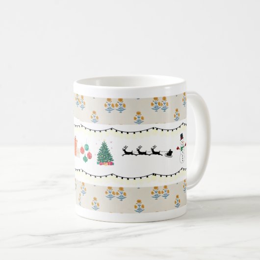 Kerst thema koffie mok, koffiemok (Voorkant rechts)