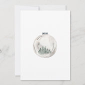 Kerst thema koppels bruiloft douche uitnodiging (Achterkant)