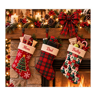 Kerst Thema Lab Liefhebber Holiday Patchwork Grote Kerstsok