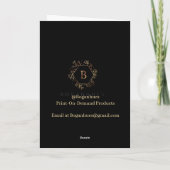 Kerst Thema Luxe Print Boganhues Kaart (Achterkant)