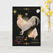 Kerst Thema Luxe Print Boganhues Kaart (Gele Bloem)