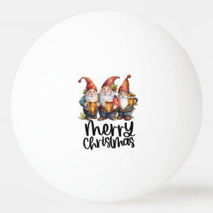 Kerst thema met bier pingpongbal