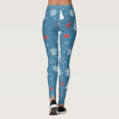 Kerst Thema Naadloos patroon Leggings (Achterkant)