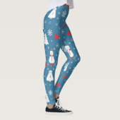 Kerst Thema Naadloos patroon Leggings (Rechts)