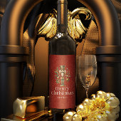 Kerst Thema Notenkraker Retro Typografie Wijn Etiket