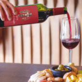 Kerst Thema Notenkraker Retro Typografie Wijn Etiket