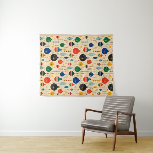 Kerst-thema ontwerp van het tapijt wandkleed (In Situ (horizontaal))