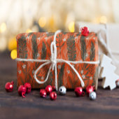 Kerst thema patroon groen witte bloemen cadeaupapier