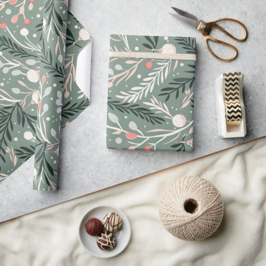 Kerst thema patroon vakantie symbolen cadeaupapier (Crafts)