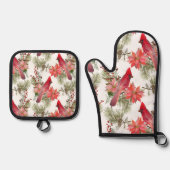 Kerst thema Pothouder Ovenwant & Pannenlap Set (Voorkant)