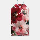 Kerst Thema Rood Bloemstuk Bruiloft Cadeaulabel (Achterkant)