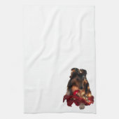 Kerst Thema Sheltie Theedoek (Verticaal)
