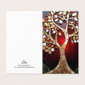 Kerst Thema Tree of Life mozaïek gebroken glas Kaart (Buitenkant ongevouwen)