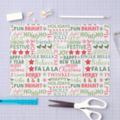 Kerst thema typografie patroon tissuepapier (Craft)