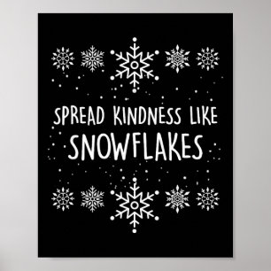 Kerst Thema Verspreid Vriendelijkheid Als Sneeuwvl Poster