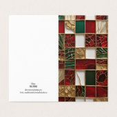 Kerst Thema Vitrail Mozaïek gebroken glas Kaart (Buitenkant ongevouwen)