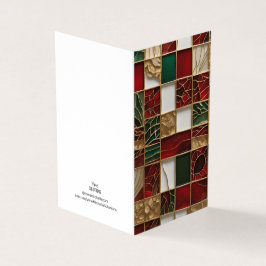 Kerst Thema Vitrail Mozaïek gebroken glas Kaart