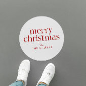 Kerst Thema Vrolijk Kerstfeest Retro Typografie Ronde Sticker