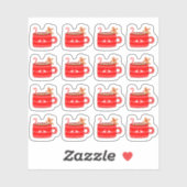 Kerst Thema Warme Chocolade Decoratie Sticker (Vel)