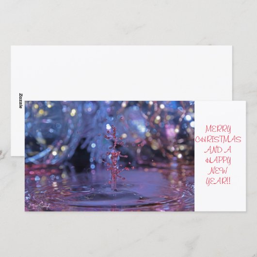 Kerst thema waterval fotokaart feestdagenkaart (Voorkant / Achterkant)