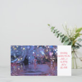 Kerst thema waterval fotokaart feestdagenkaart (Staand voorkant)