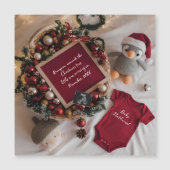 Kerst thema zwangerschap aankondiging (Voorkant)