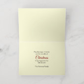 Kerst Theme Tree Rendier Gifts Quilted Look Folie Feestdagenkaart (Binnenlaag)