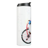 Kerst thermische tumbler kabouter met cadeaus thermosbeker (Gedraaid links)